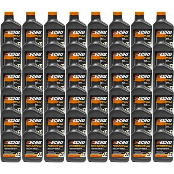 48 Pack of Echo PowerBlend Gold 2-Stroke Engine Oil 6.4 oz Bottle 50:1 Mix for 2.5 Gallons 6450025GDS