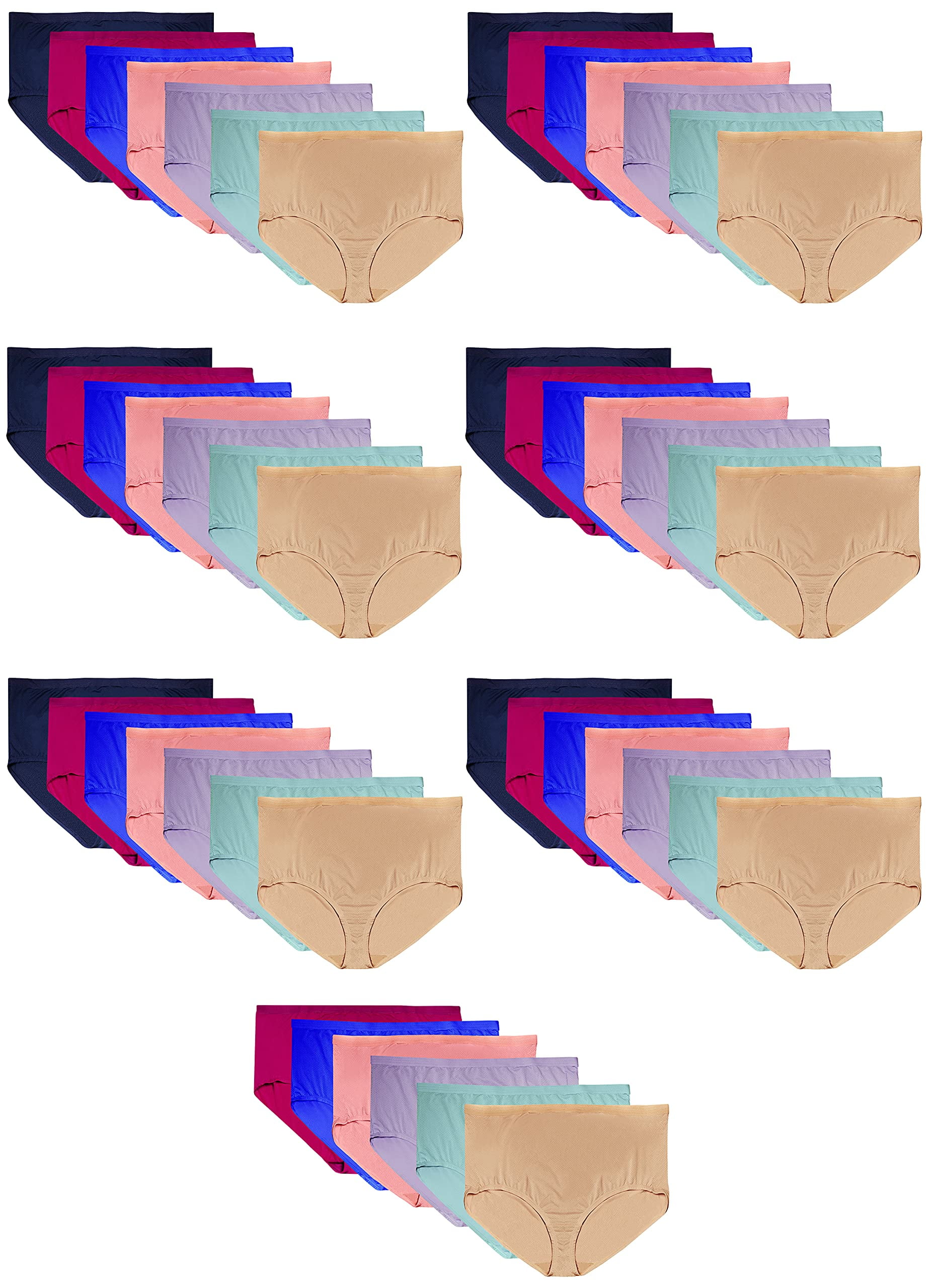 Yacht & Smith 48 Pack Women's Brief Underwear Panties, Bulk Set, Ideal
