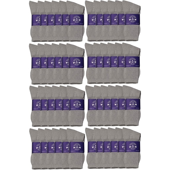 48 Pair Pack of Mens & Womens Lightweight Cotton Crew Socks Bulk, Homeless Donation Cheap, Wholesale Sock