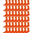 thumbnail image 1 of 48 Pairs Crew Socks for Men Women Kids, Wholesale Bulk Cotton Basic Sport Sock, Donation (Orange, 10-13), 1 of 3