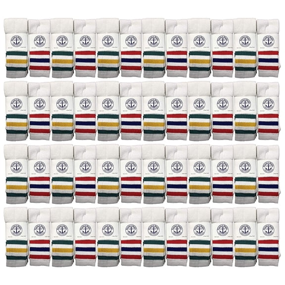 48 Pairs Of Yacht & Smith 28 Inch Wholesale Men's Long Tube Socks, Cotton Sport Tube Socks