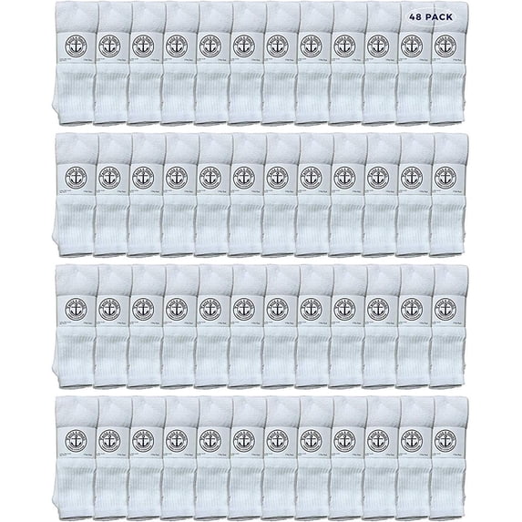 48 Pairs Of Yacht & Smith 28 Inch Wholesale Men's Long Tube Socks, Cotton Sport Tube Socks