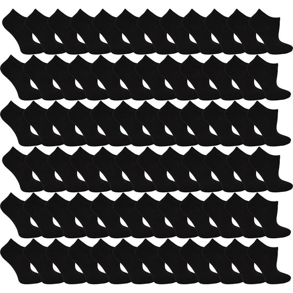 48 Pairs Thin Low Cut Ankle Socks for Men Comfortable Lightweight Breathable Bulk Pack Wholesale One Size Black
