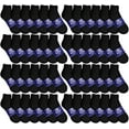 thumbnail image 1 of 48 Pairs of Mens & Womens Quarter Ankle Socks, Cotton, Cheap Value Ankle Sock, Donation Homeless, Lightweight Bulk, 1 of 4