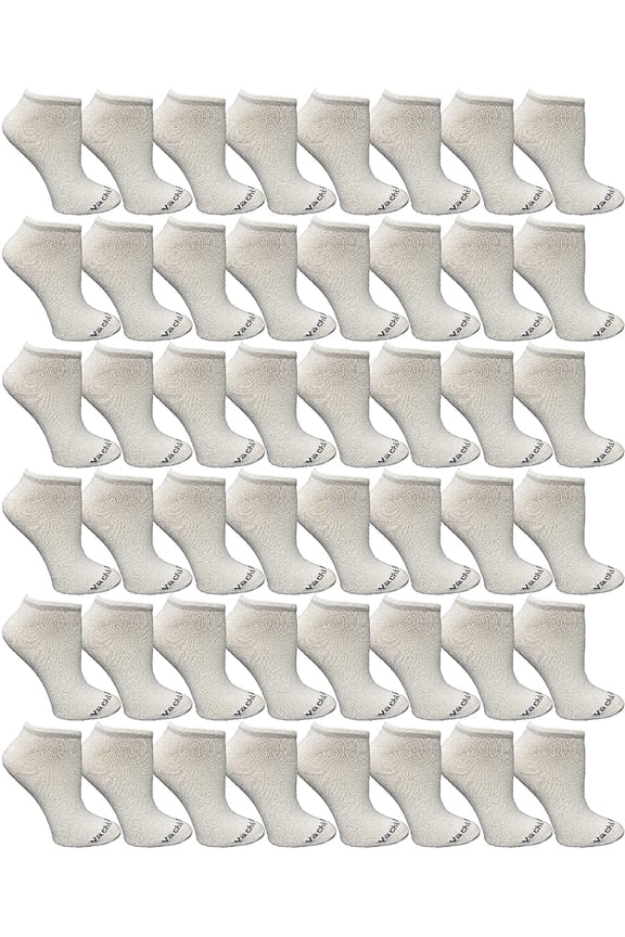 48 Pairs of Yacht & Smith Mens & Womens Thin Low Cut Ankle No Show Bulk Socks