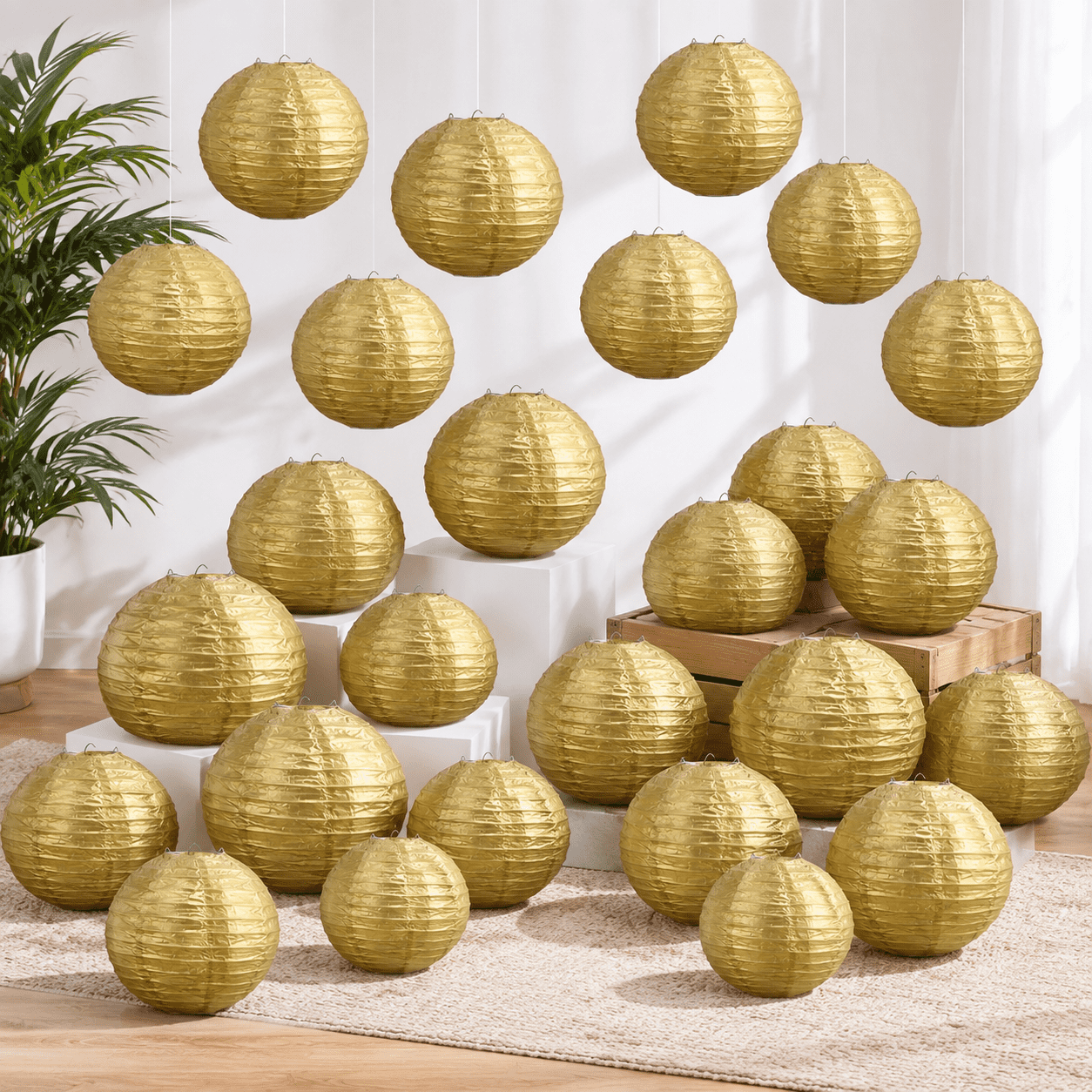 Paper Ltern 48 Paper Lanterns Party Decorations Round - Walmart.com