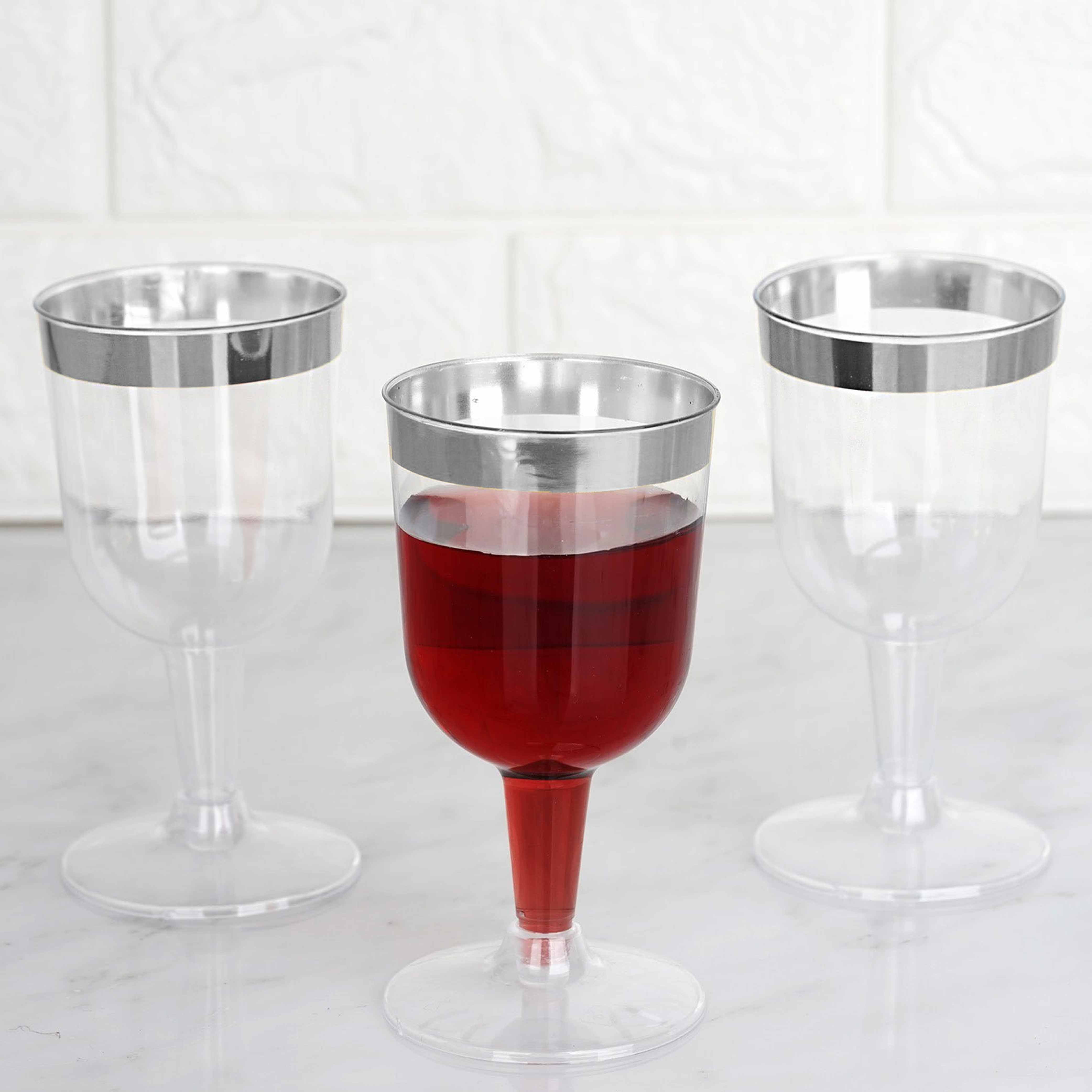 48 Glasses, 8 oz. Crystal Disposable Plastic Champagne Flutes