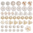 thumbnail image 1 of 48 Pcs 12 Styles Rhinestone Buttons Alloy Glass Cabochons Plastic Imitation Pearl Decoration Rhinestone Buttons, 1 of 7
