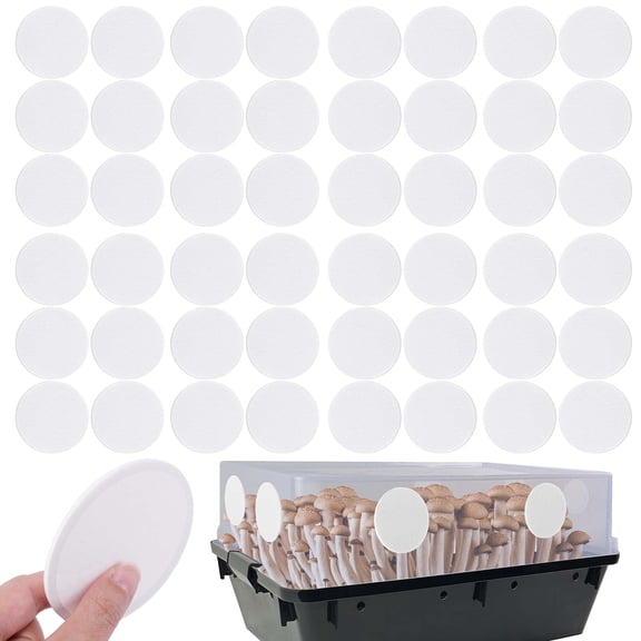 Ebaokuup 48 Pcs 2.5" Monotub Adhesive Filter Disks - 2mm Thick for Mushroom Growing