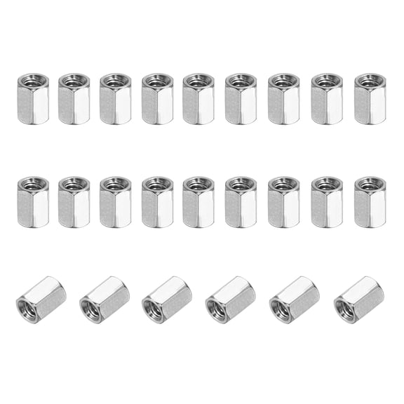 48 Pcs 4-40x6mm Male Female Hex Standoff, Nickel Plated Copper PCB Motherboard Spacer Standoffs for Computer Cases Circuit Boards FPV Drone Quadcopter, Silver