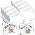 thumbnail image 1 of 48 Pcs 5 x 3.5 Inch Acrylic Frame, Acrylic Sign Holder Clear Picture Holder Horizontal Display Photo Booth Frame with Slanted Back for Home Office Wedding Birthday, 1 of 6