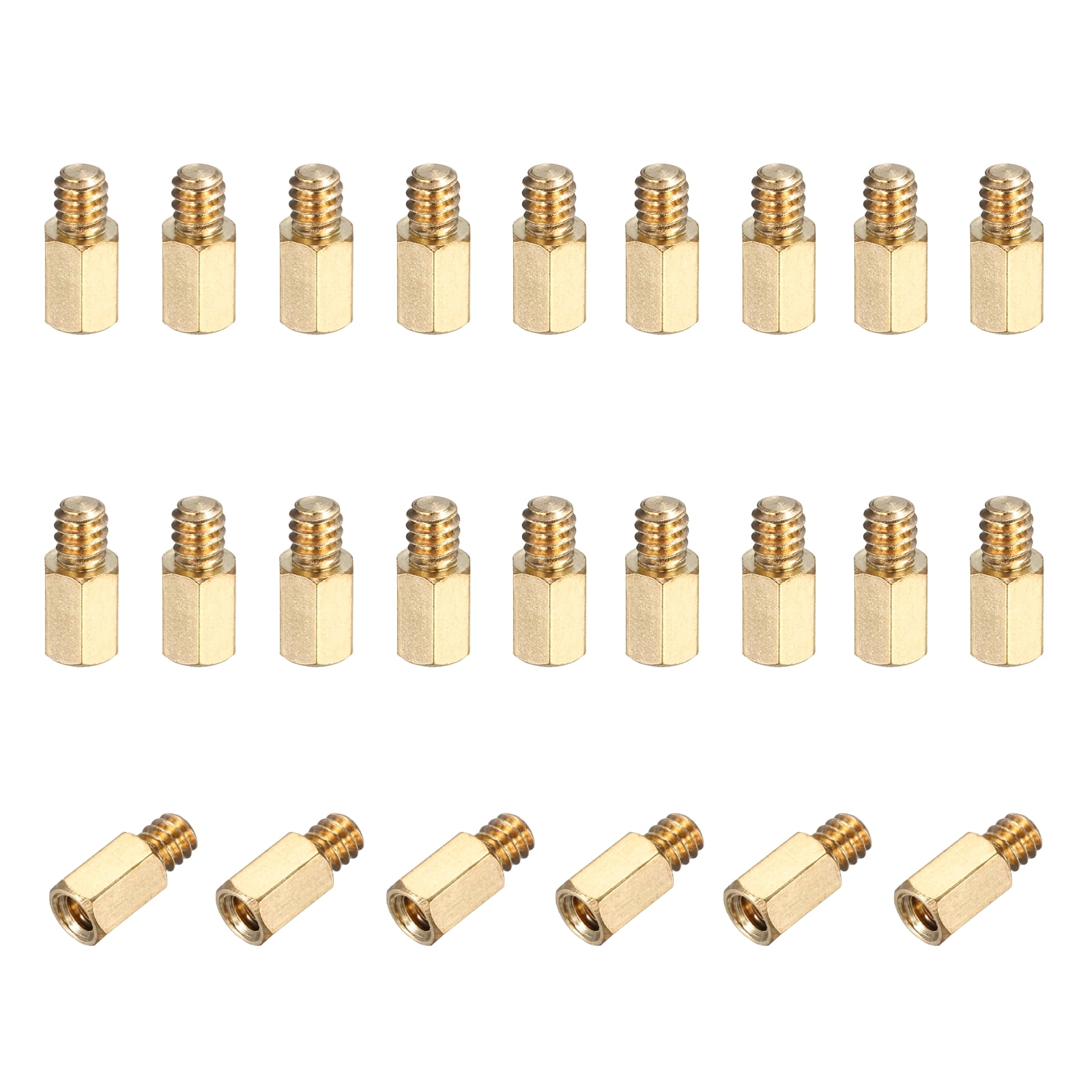 Standoff In Computer Tech 48 Pcs 6-32x6.5mm+4mm Male Female Hex Standoff, Nickel Plated Copper ...