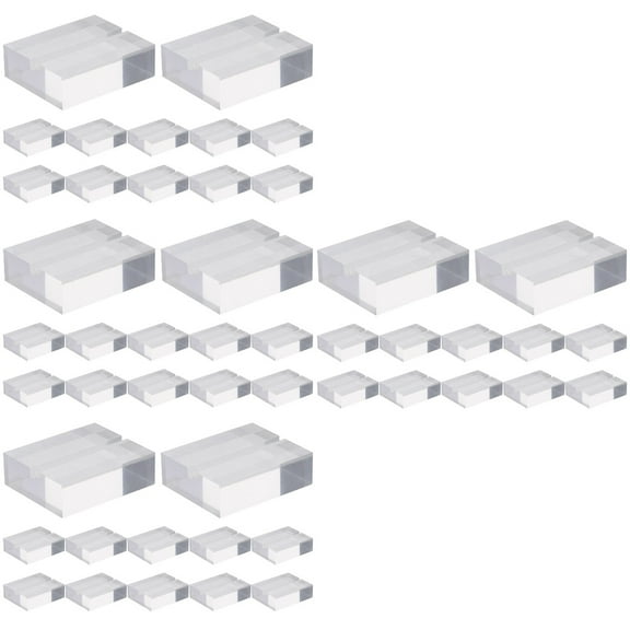48 Pcs Acrylic Name Card Holder Business Card Stand Note Display Stand Photo Holder
