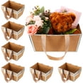 thumbnail image 1 of 48 Pcs Basket for Gifts Empty DIY Bulk Party Gift Basket Kit with Handles Market Trays for Packages Wrapping Wedding Party Anniversary Display (9.8 x 6.5 x 4.3 In)(Brown, Silver), 1 of 12