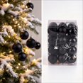thumbnail image 1 of 48 Pcs Black Christmas Ball Ornaments Shatterproof Mini Hanging Baubles 1.18 in Plastic Christmas Decorations with Shiny Glitter Finishes for Xmas Tree Wreath Holiday Home Party Decor, 1 of 2