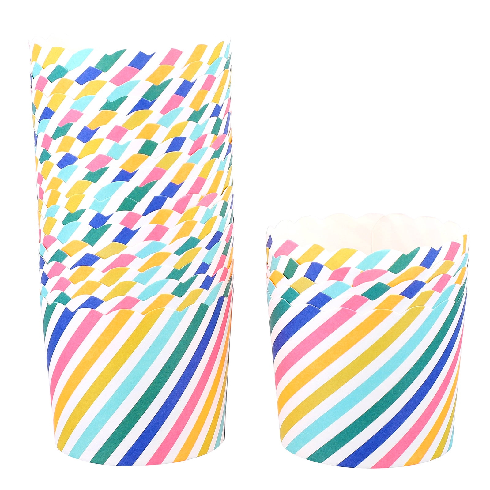 FUEENIRVA 48Pcs Assorted Color Cupcake Baking Cups Paper Liners for ...
