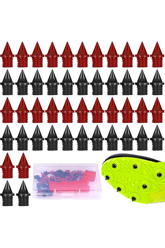 48 Pcs Carbon Track Spikes for Competition, Lighter Weight Spikes Track Shoes with Spike Wrench, Running Shoes Replacement Spikes for Track and Field Sprinting or Cross Country