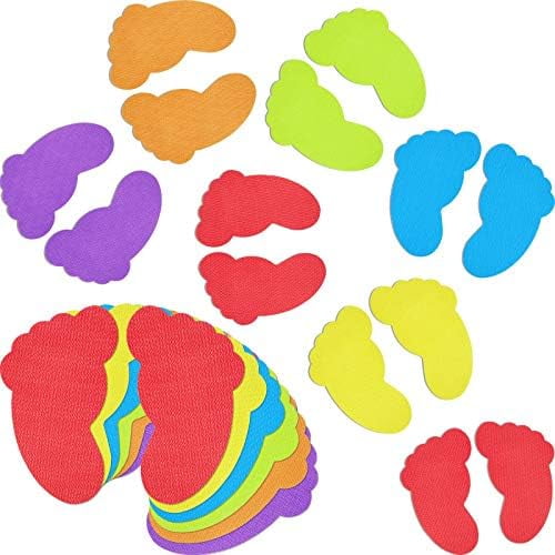 48 Pcs Carpet Feet Spots, Line up Sit Foot Spots for Classroom Floor, Carpet Markers for Teacher Supplies School Decoration Classroom Rug (Classic Color)