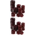 thumbnail image 1 of MERRYHAPY 48-Piece Traditional Wooden Crystal Holders with Dark Red Flat Bases for Office, Living Room, and Home Display 1.6x1.6x1.7in, 1 of 6