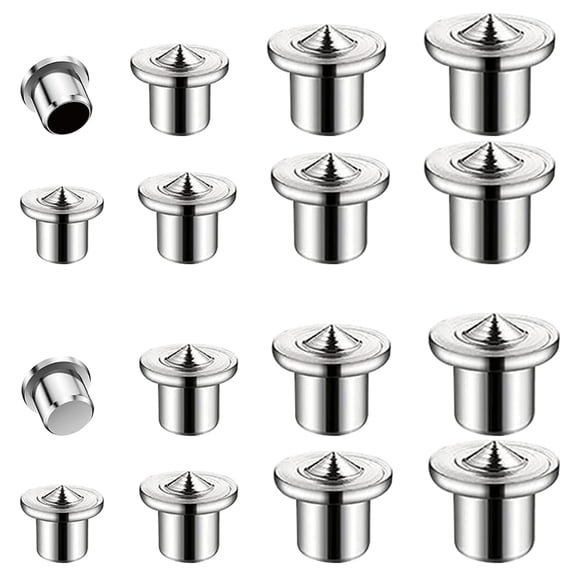 48 Pcs Dowel Centering Pins,Metal Dowel Pins Dowels for Woodworking ( 1/4,5/16,3/8,1/2 ) (48)