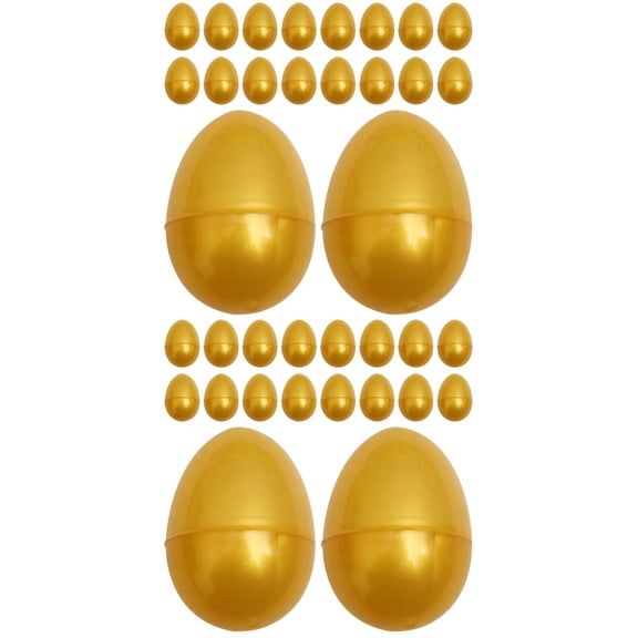 Worgeous Plastic Containers Plastic Eggs Gold Plastic Easter Eggs Metallic Easter Eggs Easter Egg Plastic Golden Eggs Plastic Easter Egg Decor Golden Plastic Egg Basket For 16 Years Old
