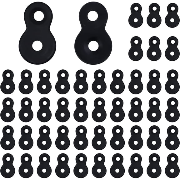 48 Pcs Figure 8 Fastener Steel Table Top Fastener Heavy Duty Hardware Desk Top Connector Bracket Black