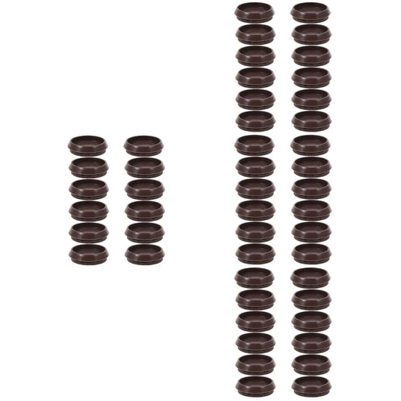 MERRYHAPY Caster Cups Light Brown Non-Slip Furniture Pads for Hardwood Floors 48Pcs
