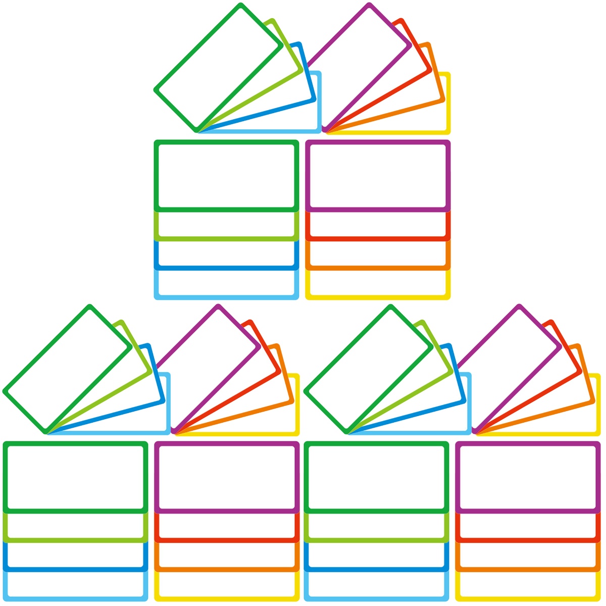 48 Pcs Name Tape Whiteboards Tags Dry Erase Cards School