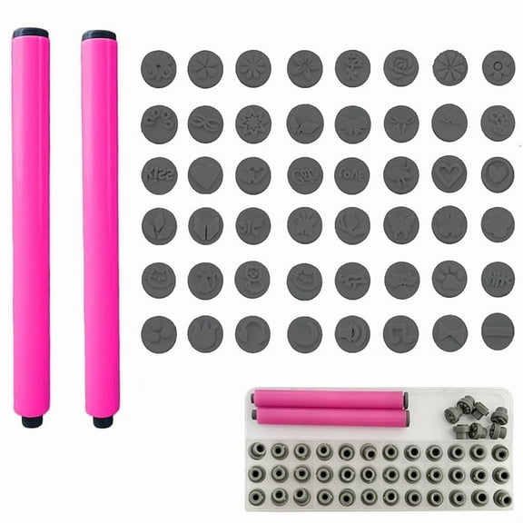 48 Pcs Nail Stamp Pen Set, Nail Art Pens with Interchangeable Stamp Heads, Quick Nail Art Tools with 48 Unique Patterns, Flower Butterfly Rose DIY Nail Stamping Pen Kit, Nail Design Tools for Women