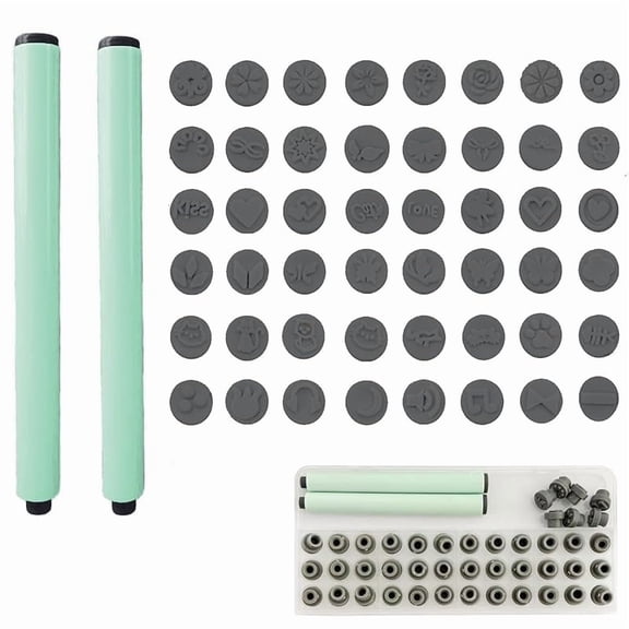 48 Pcs Nail Stamp Pen Set, Nail Art Pens with Interchangeable Stamp Heads, Quick Nail Art Tools with 48 Unique Patterns, Flower Butterfly Rose DIY Nail Stamping Pen Kit, Nail Design Tools for Women