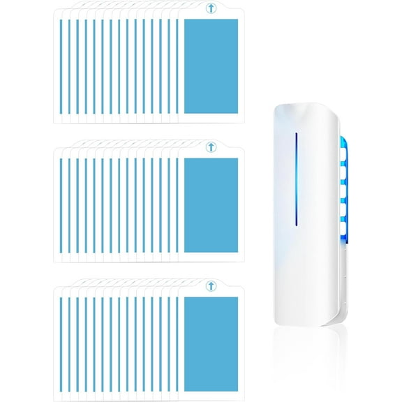 48 Pcs Refill Glue Cards for BURLAN QH009A and wdoog Flying Insect Trap Refill, Replacement Sticky Glue Boards for Fruit Fly Trap Plug-in Indoor for Home