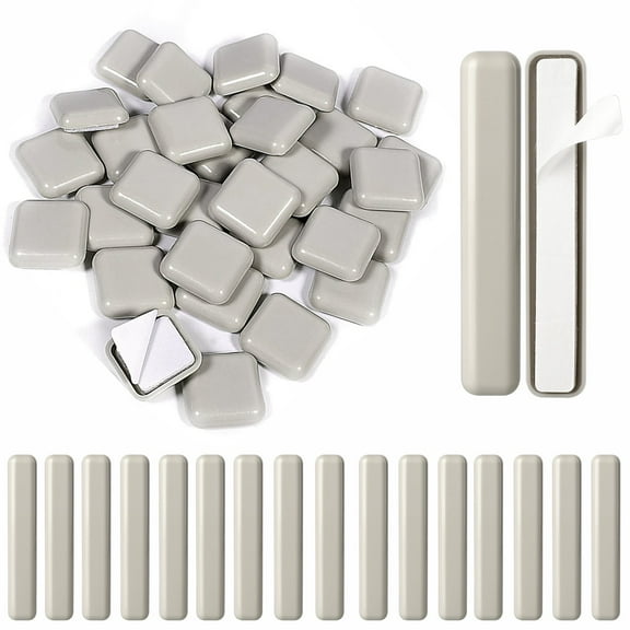 48 Pcs Self-Adhesive Furniture Sliders, 1'' Square and 4'' Rectangle Furniture Moving Pads for All Floor Types