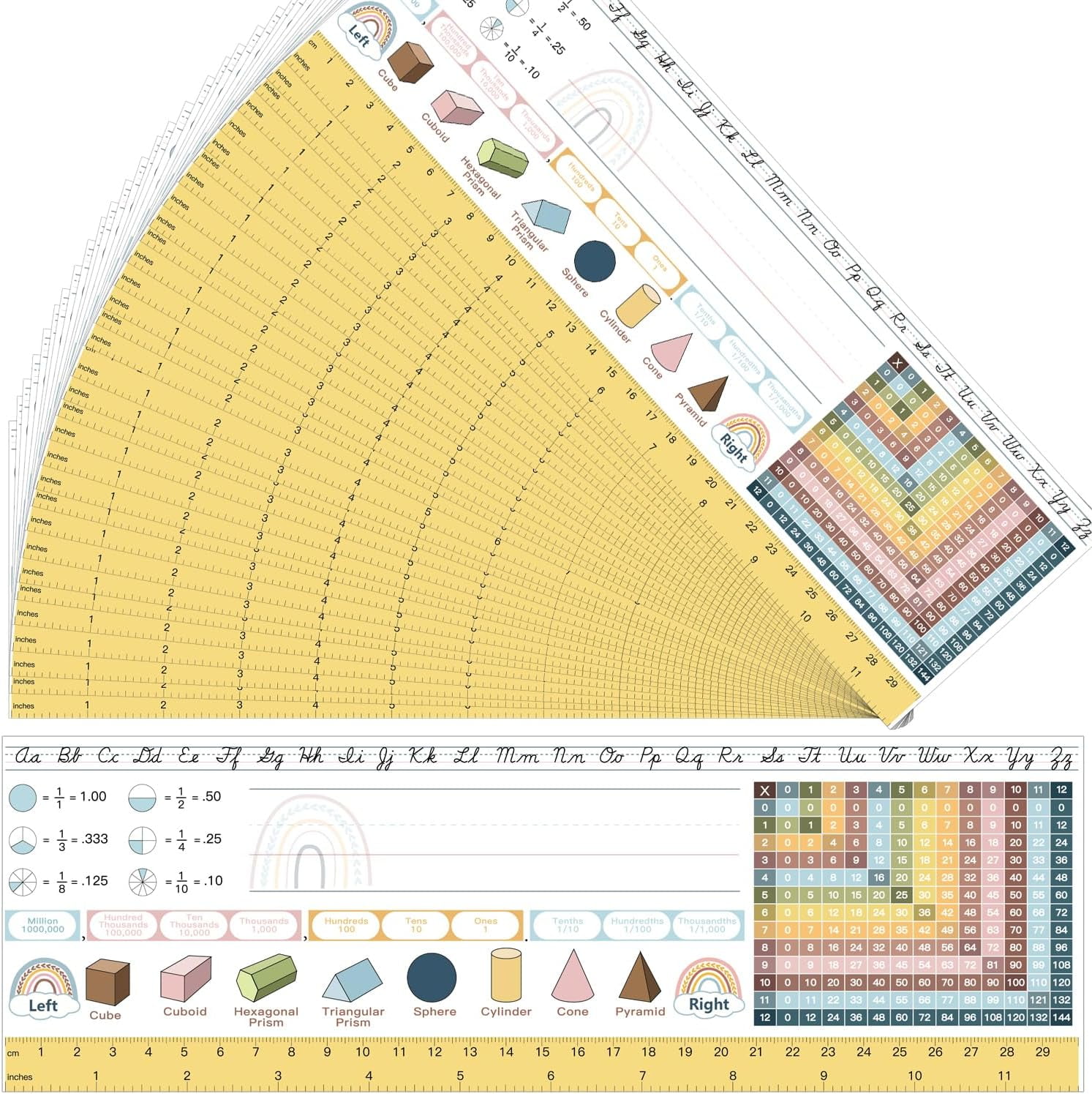 Desk Name Tags Classroom 36 Pack Boho Desk Nameplates For