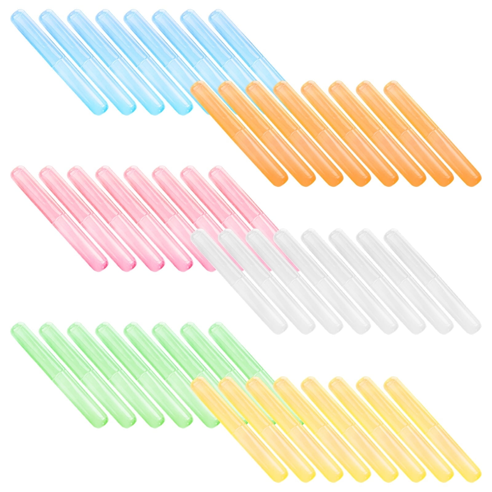 48 Pcs Travel Toothbrush Holders, Compact Dustproof Capsule Cases, Plastic Pencil Cases, Portable Toothbrush Storage Holders for Travel, Camping, Business, and Outdoor Use