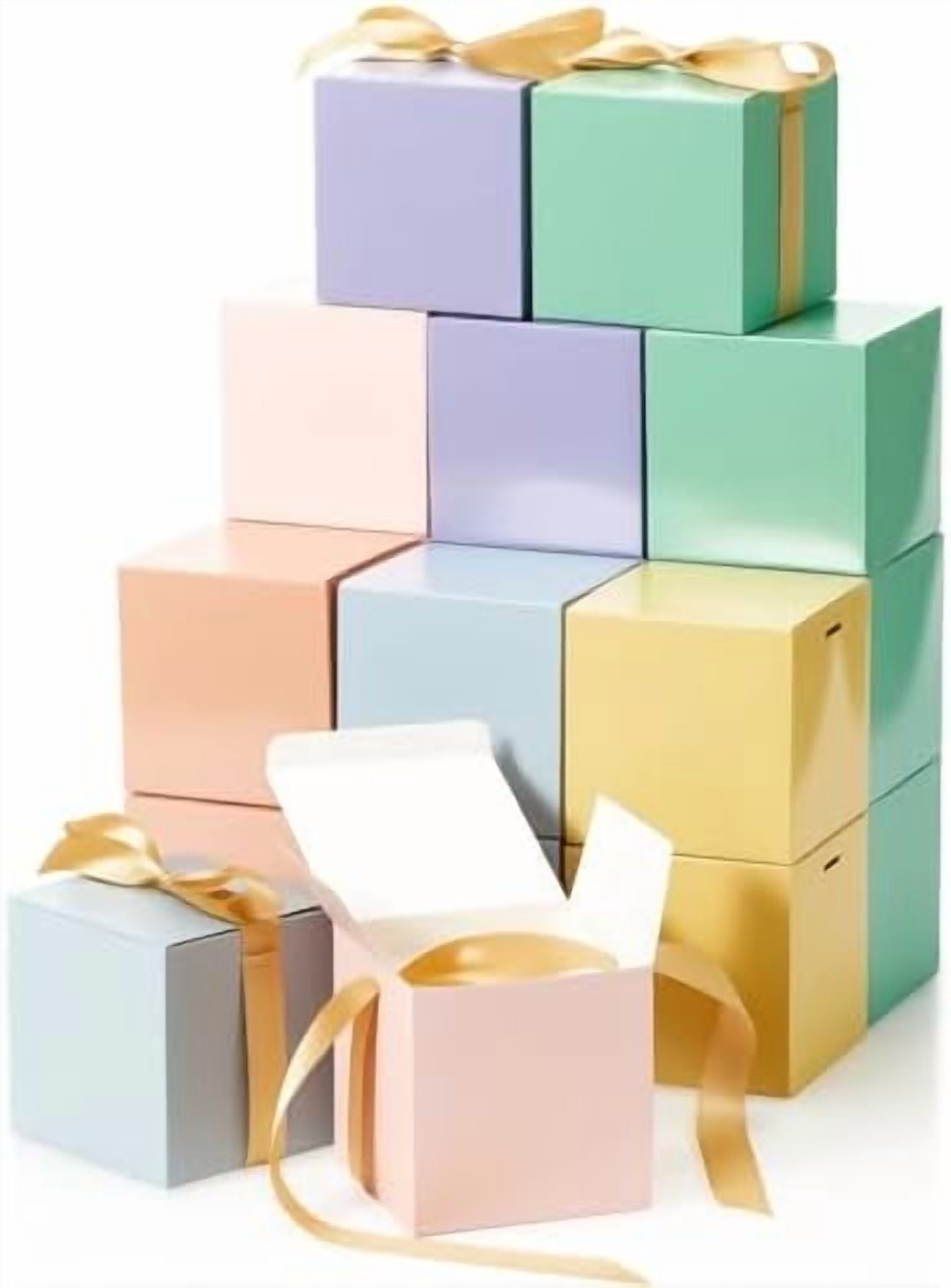48 Pcs Wedding Gift Boxes with Ribbon Small Party Favor Boxes with Lids ...