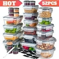 thumbnail image 1 of 48-Piece Food Storage Container Set, Airtight Kitchen Organizers with Easy-Fix Lids, 1 of 18