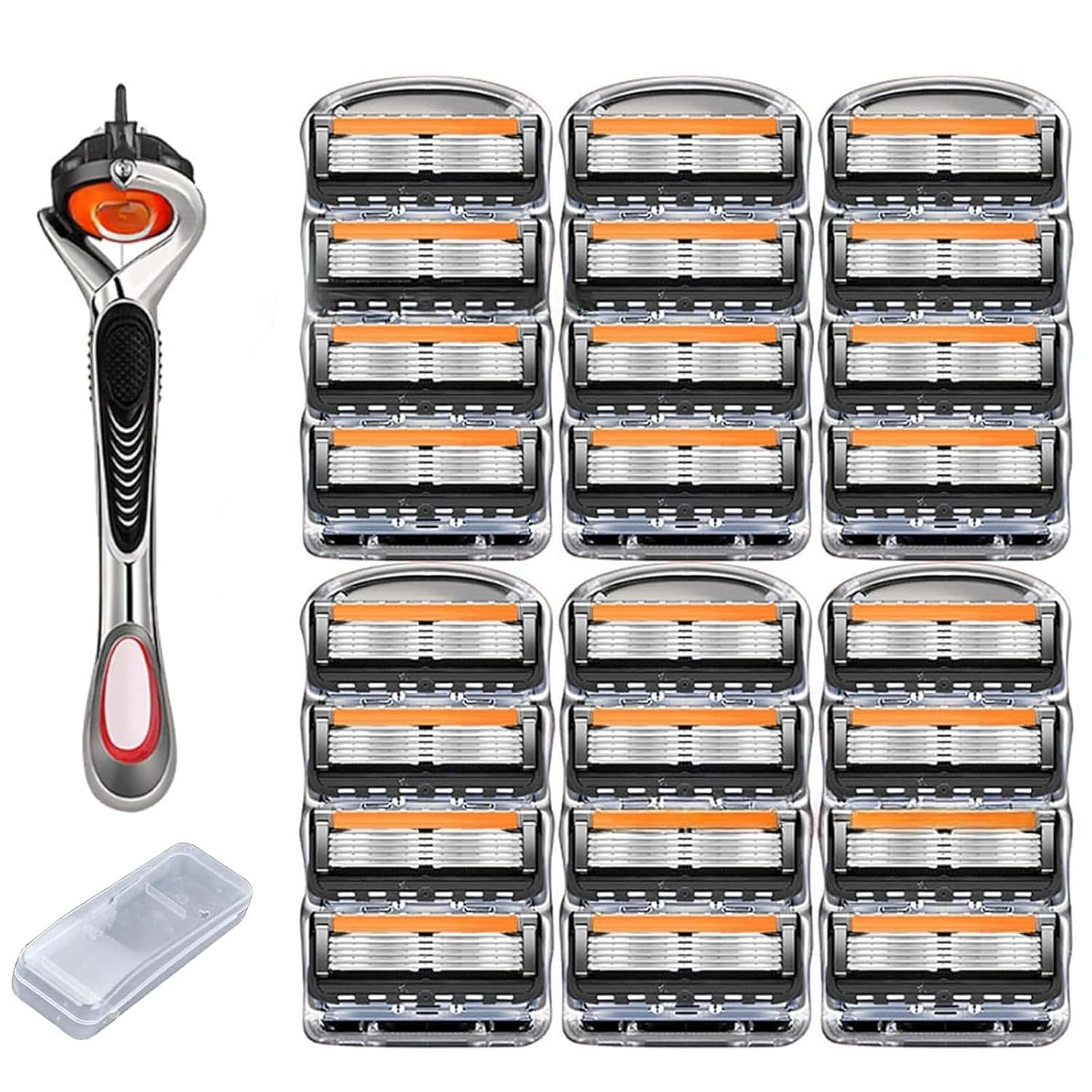 48-Piece Men's Razor Blade Replacement Set With Free Handle - Ultra ...