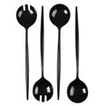thumbnail image 1 of 48 Piece Set of Disposable Plastic Black Novelty Serving Spoon & Spork for Dinner Parties, Wedding, Thanksgiving, 1 of 4