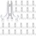 thumbnail image 1 of 48 Pieces 4 Inches Mini Plate Stand Holder for Display Small Clear Plastic Easels Photo Picture Frame Stand Table Weddings Home Decoration, 1 of 5