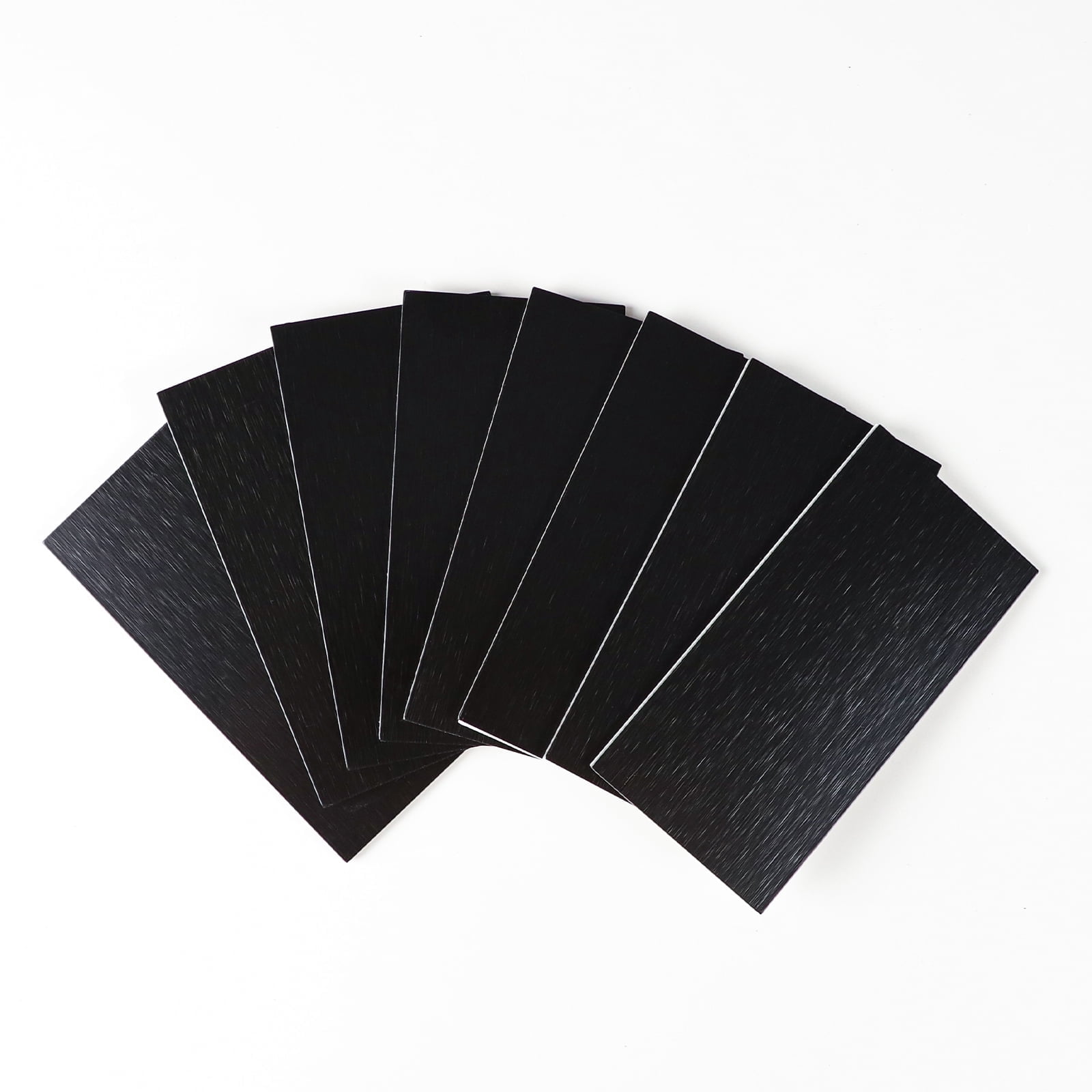 48 Pieces Black Peel and Stick Backsplash Subway Tile, 3"x6" Brushed Metal Stick on Backsplash for Kitchen Bathroom
