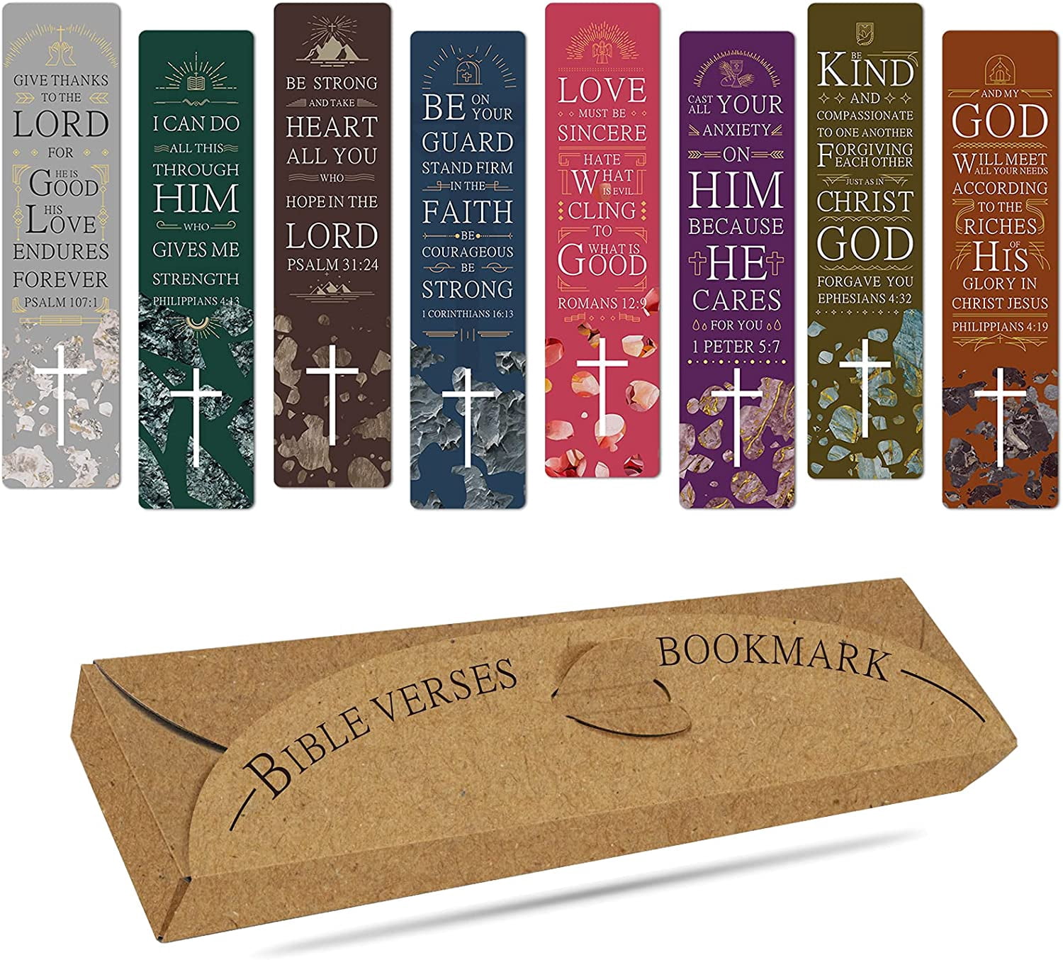 48 Pieces Christian Scripture Bookmarks with Bible Verse Quotes ...