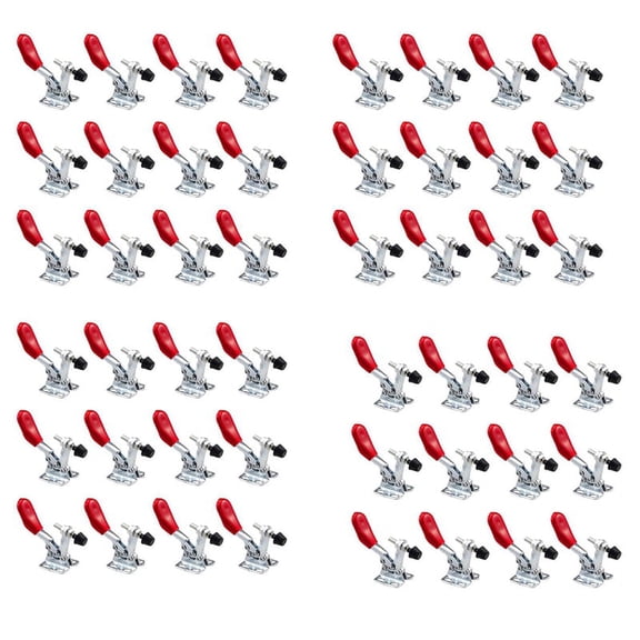48 Pieces Hand Tool Adjustable Toggle Clamp 201A Antislip Red Horizontal Clamp 201A Quick Release Heavy Duty Tool