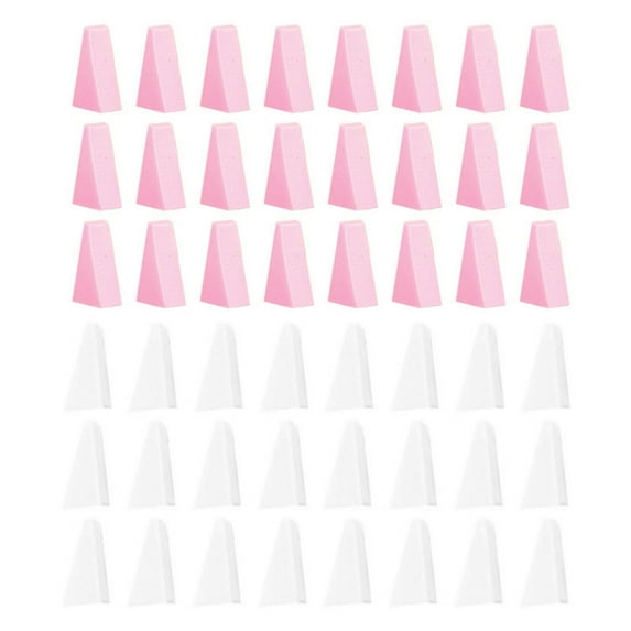 48 Pieces Makeup Sponge for Face Curve Blending Small Wedge Shaped Smooth Apply Beauty Sponge Applicator for Liquid Foundation