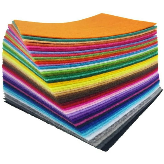48 Pieces Of 8 X 12 Inches (20 X 30 Cm) Multi-Color Felt Fabric Pieces Spliced Sewn Diy Crafts 1mm Thick
