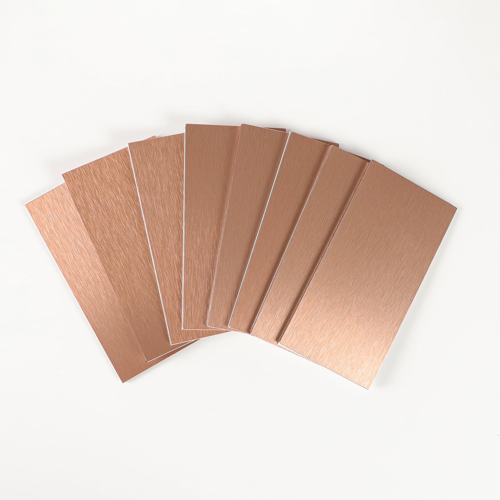 48 Pieces Peel and Stick Backsplash, 3"x6" Metal Backsplash Copper Peel and Stick Subway Wall Tiles for Kitchen