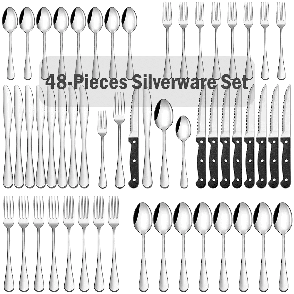 Lark Manor™ 48-Piece Stainless Steel Flatware Set Service for 8