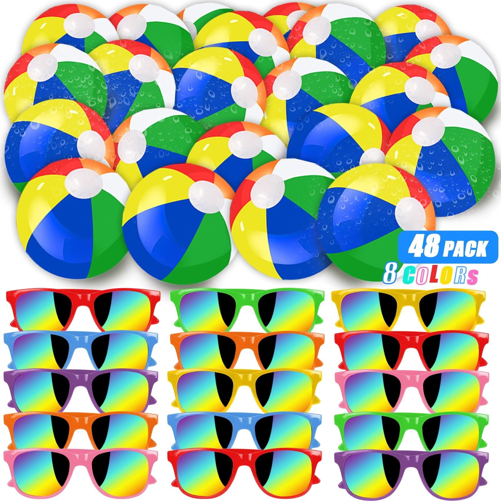 Lot De Ballons De Plage Pour Piscine – Décoration Anniversaire Et Fête – Résistants Et Faciles à Gonfler