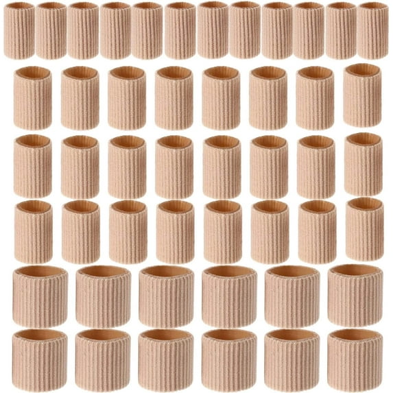 48 Pieces Toe Cushion Tube 0.98 Inches Toe Tubes Sleeves Soft Gel Corn Pad Protectors for Cushions Corns, Blisters, Calluses, Toes and Fingers, 3 Size (Mixed Size Toe Cushion Tube, 48 Pieces)
