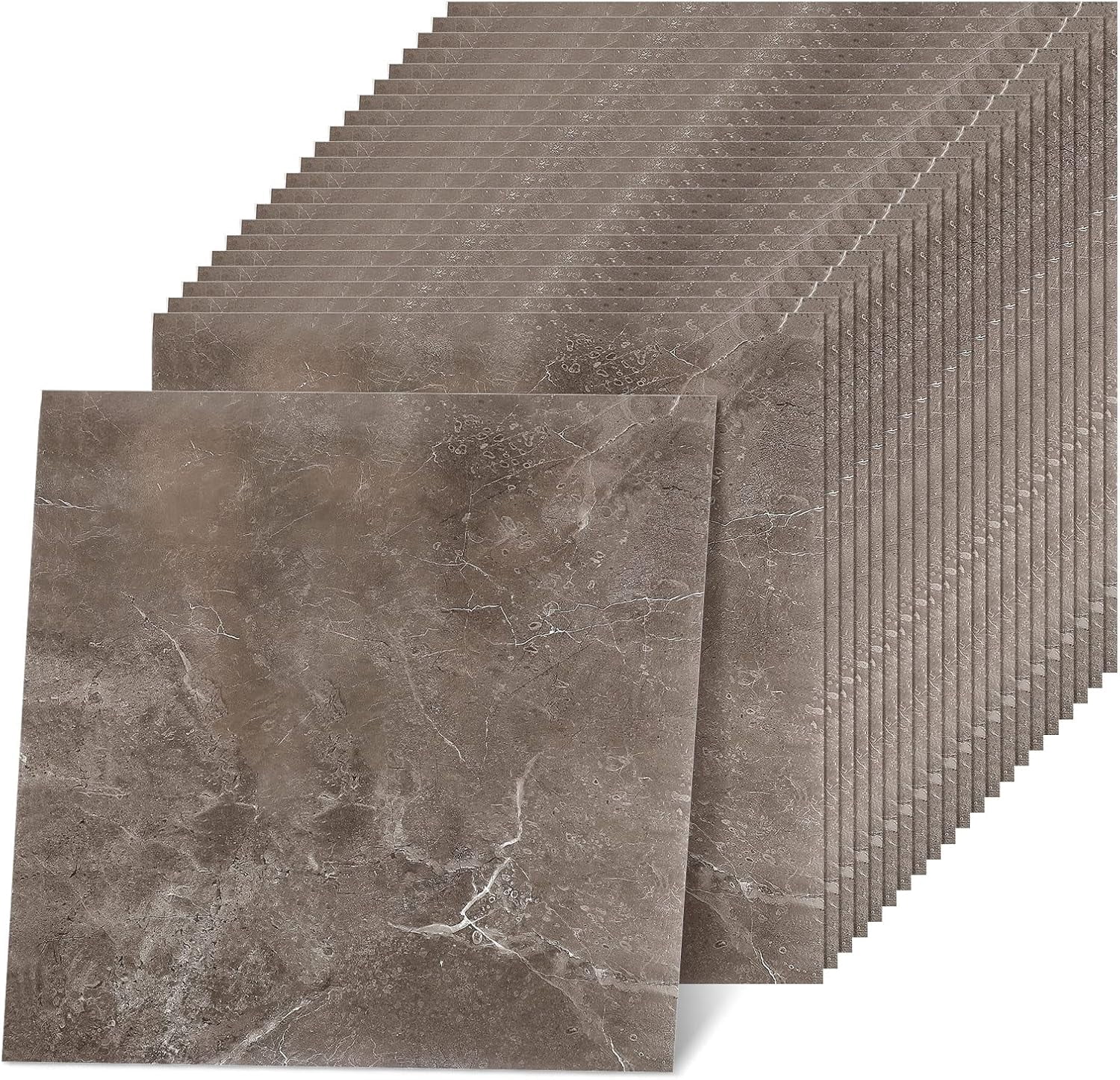 48 Pieces Vinyl Flooring Peel and Stick Floor Tile Stick on Floor Tile ...