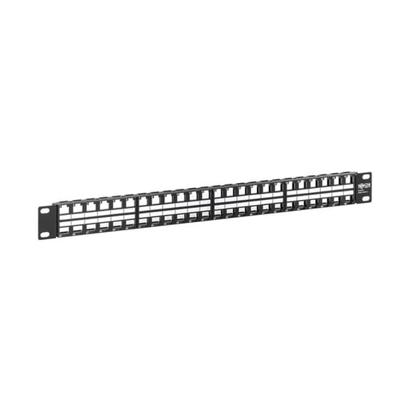 48-Port 1U Rack-Mount Unshielded Blank Keystone & Multimedia Patch Panel